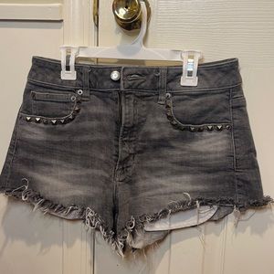 Grey American Eagle Denim Shorts